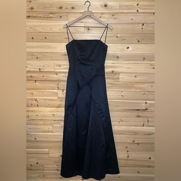 Vintage Morgan & Co Size 9/10 Satin Prom Dress - Picture 1 of 11